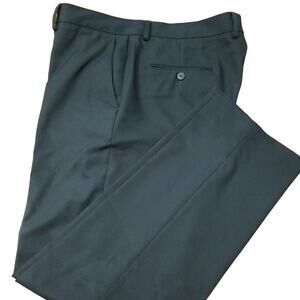 Kenneth Cole Reation Men's Black Flat Front Dress Pants Size 36x32 92220-0233